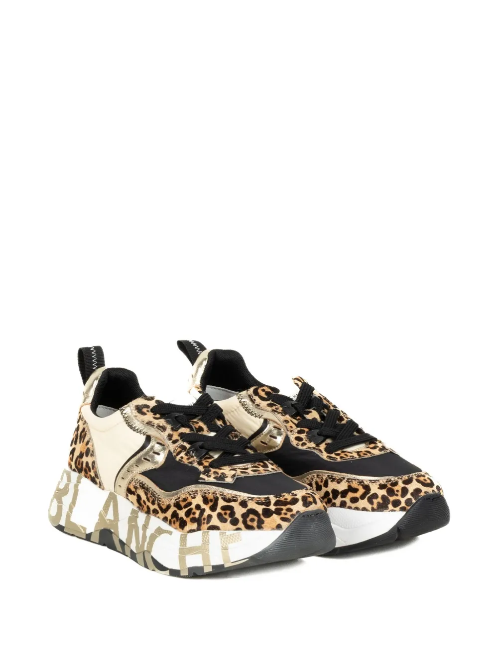 Voile Blanche Club105 leopard-print sneakers Beige