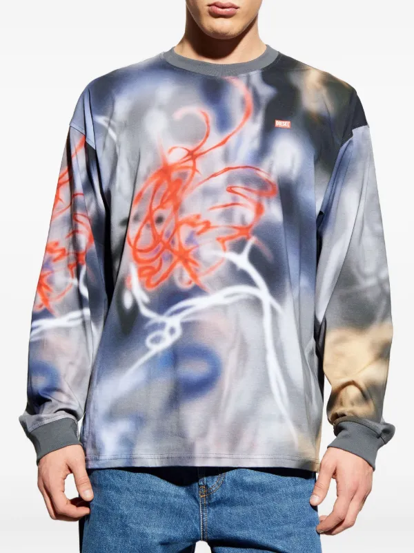 Diesel T-Boxt-Ls-V4 グラフィック ロングTシャツ | グレー | FARFETCH JP