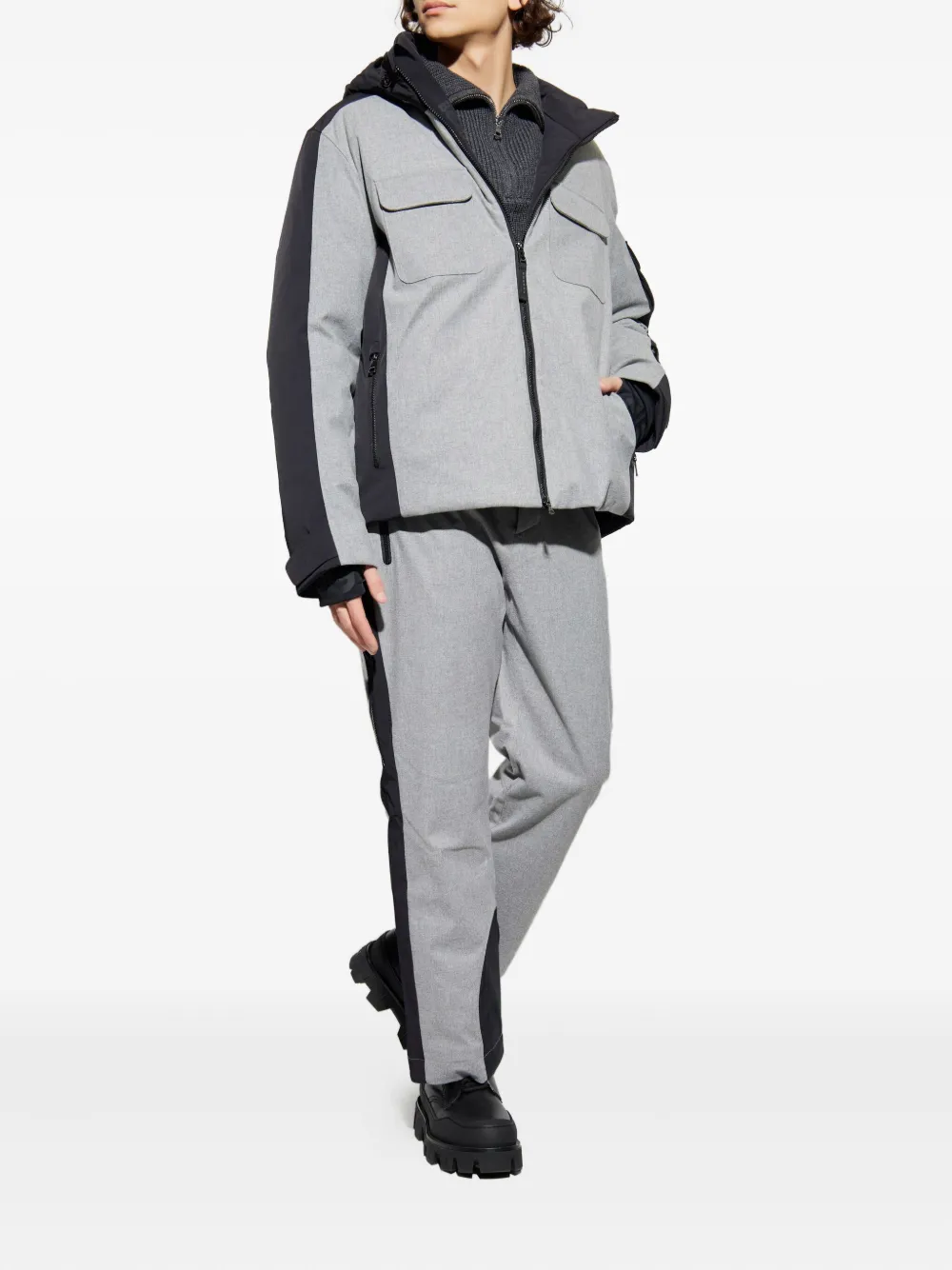 Bogner Cobeyn Flap-pockets Hooded Jacket In Gray