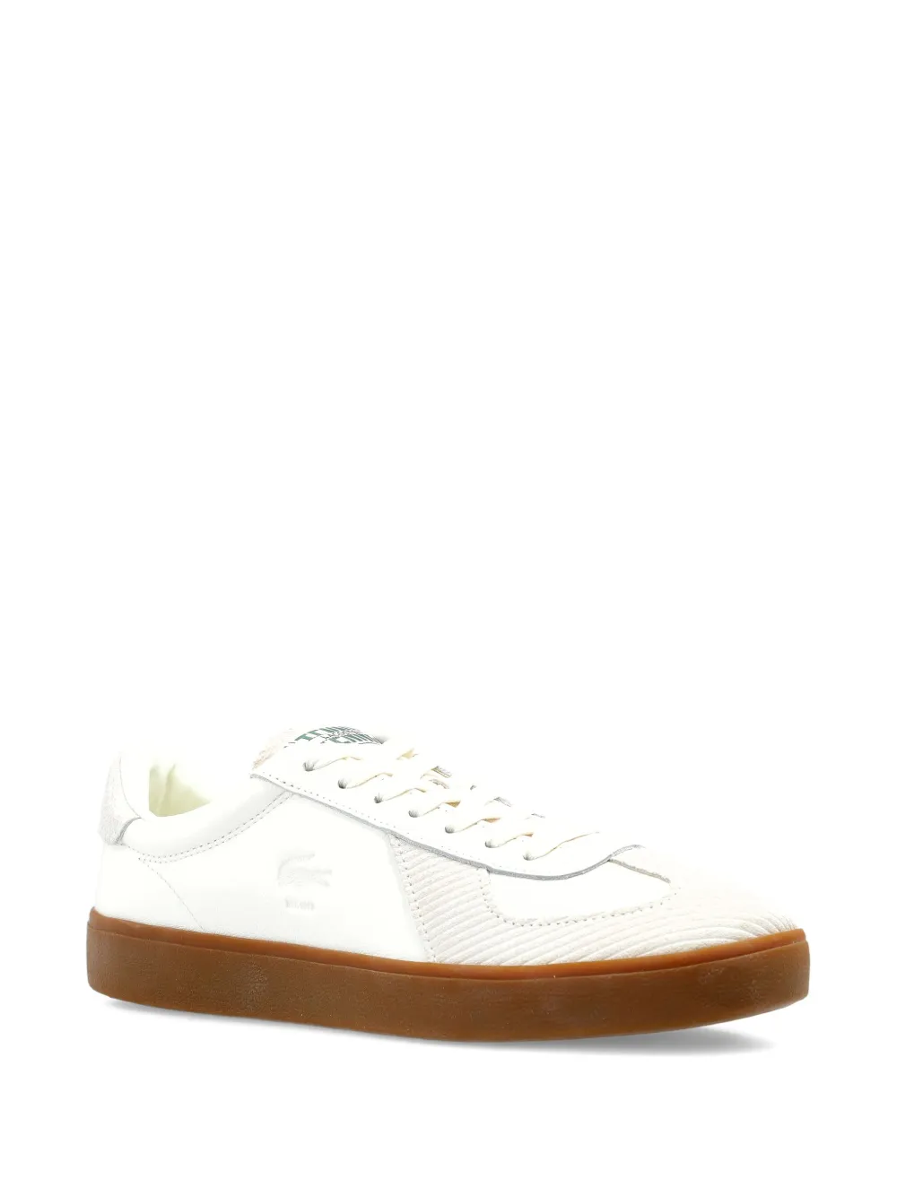Lacoste Baseshot Pro corduroy panelled trainers - Wit