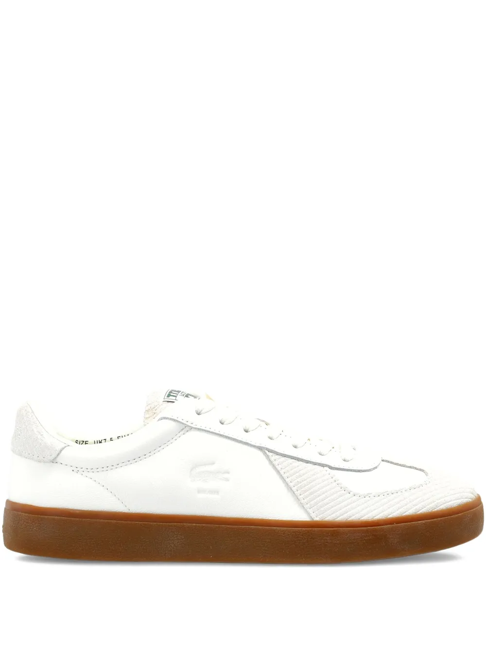 Lacoste Baseshot Pro sneakers met ribfluwelen vlakken Wit