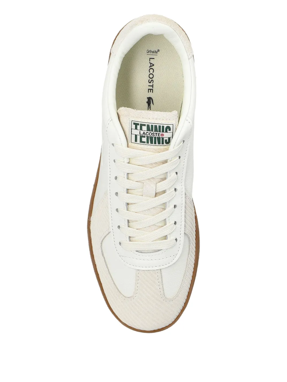 Lacoste Baseshot Pro sneakers met ribfluwelen vlakken Wit