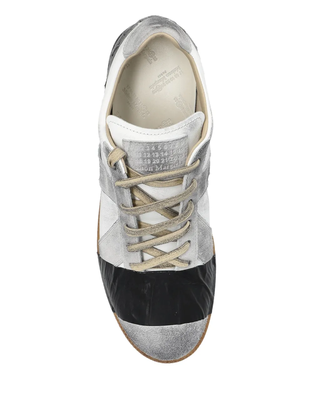 Maison Margiela Sneakers met verweerd effect en vlakken Wit