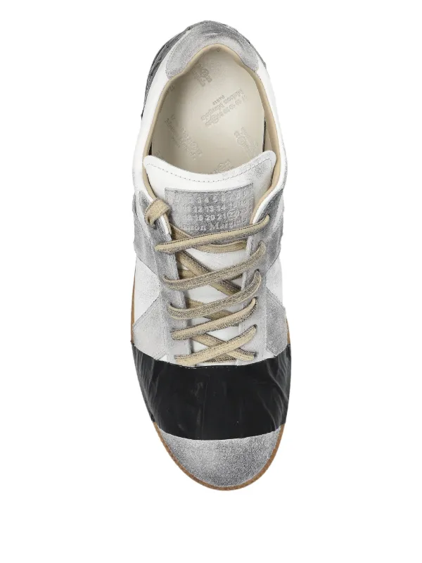 Maison Margiela weathering-effect Panelled lace-up Sneakers
