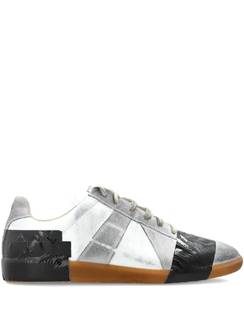 Maison Margiela weathering-effect panelled lace-up sneakers