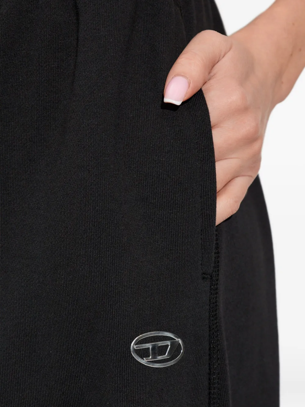 Diesel P-Zenia-Od broek met elastische tailleband Zwart