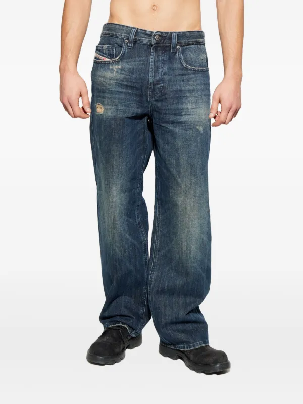 Diesel 2001 D-Macro Wide Leg Jeans | Blue | FARFETCH