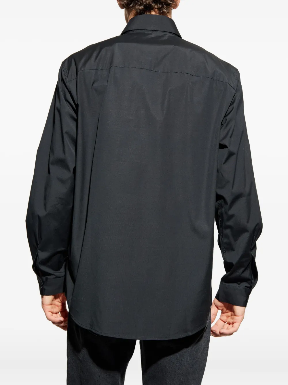 Diesel S-Simply-Gsbh overhemd met geborduurd logo Zwart