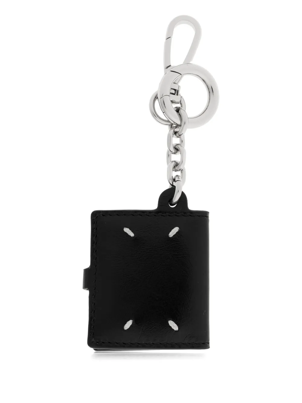Maison Margiela Stitch-detail Keyring In Black