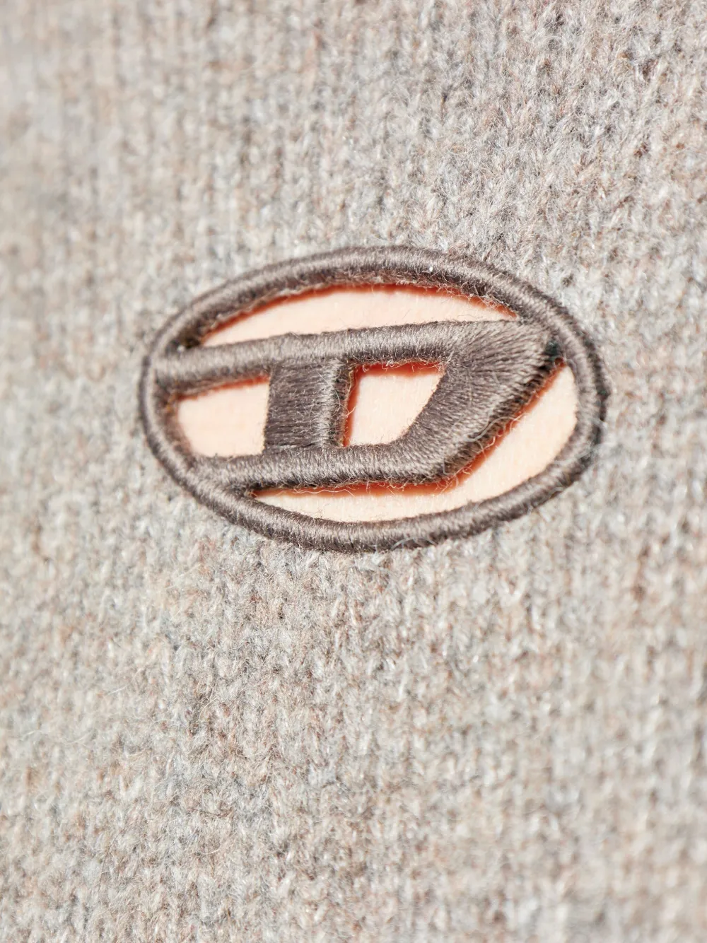 Diesel K-Areeso trui met uitgesneden details en logo Beige
