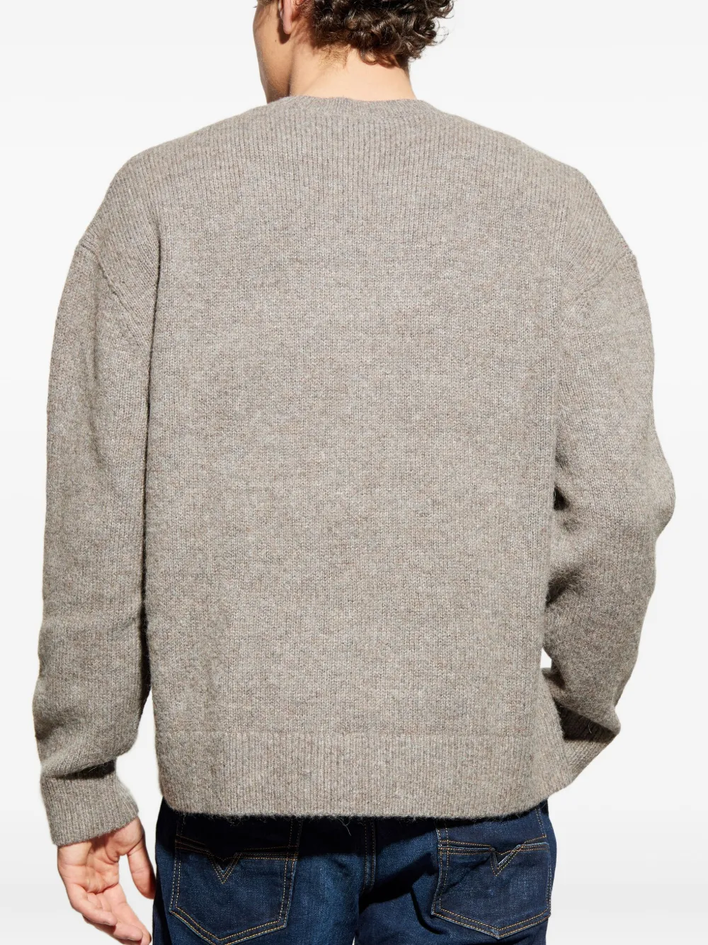 Diesel K-Areeso trui met uitgesneden details en logo Beige