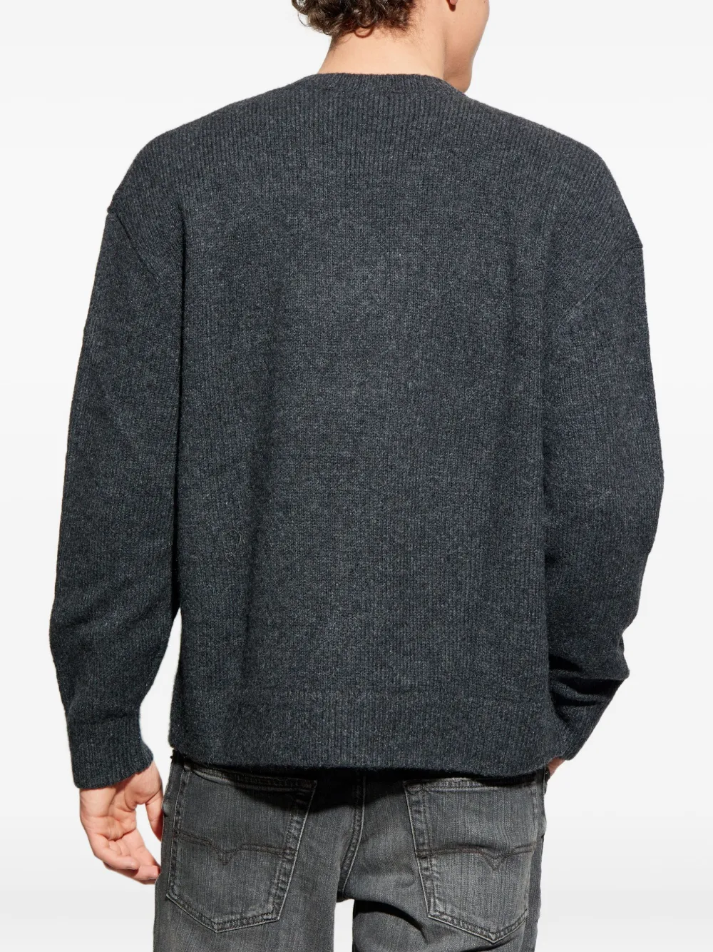 Diesel K-Areeso trui met uitgesneden details en logo Grijs