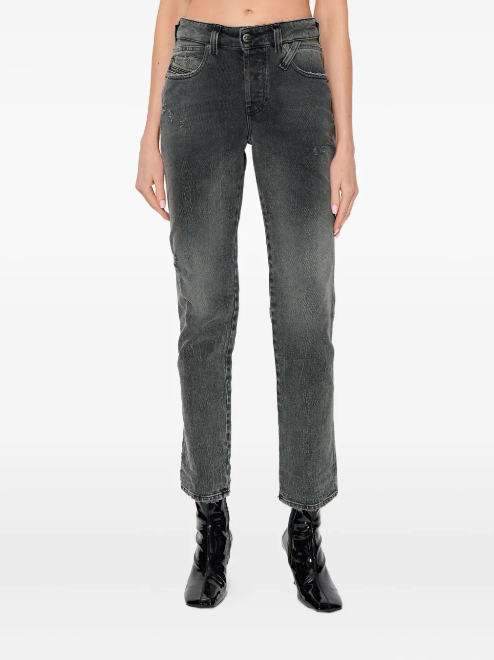 Diesel 1992 jeans met gerafeld detail Grijs