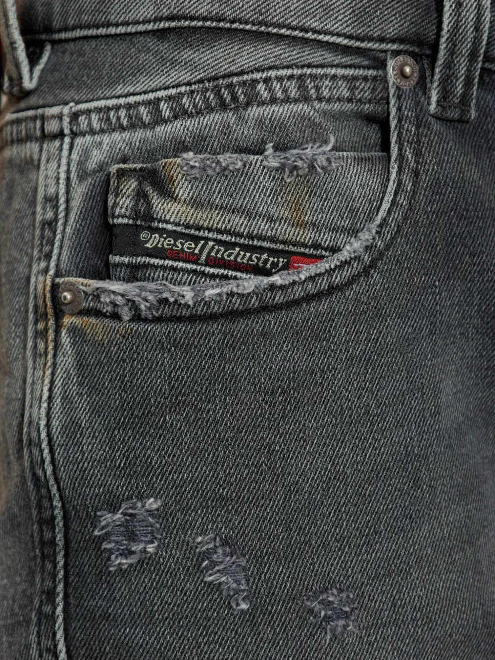 Diesel 1992 jeans met gerafeld detail Grijs