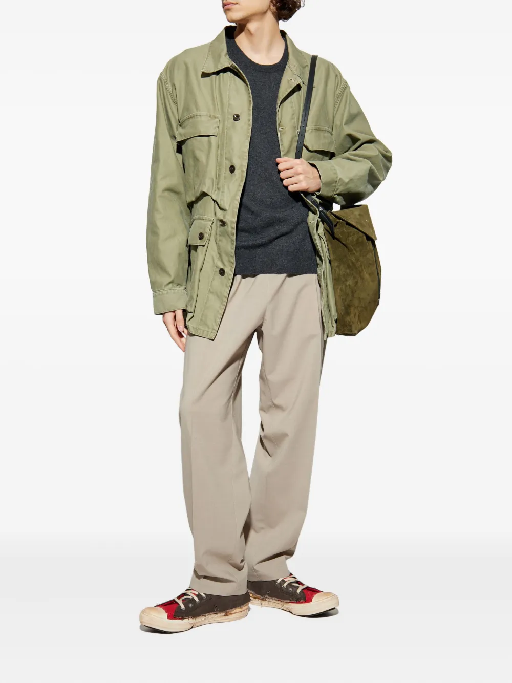 MM6 Maison Margiela drawstring-waist trousers - Beige