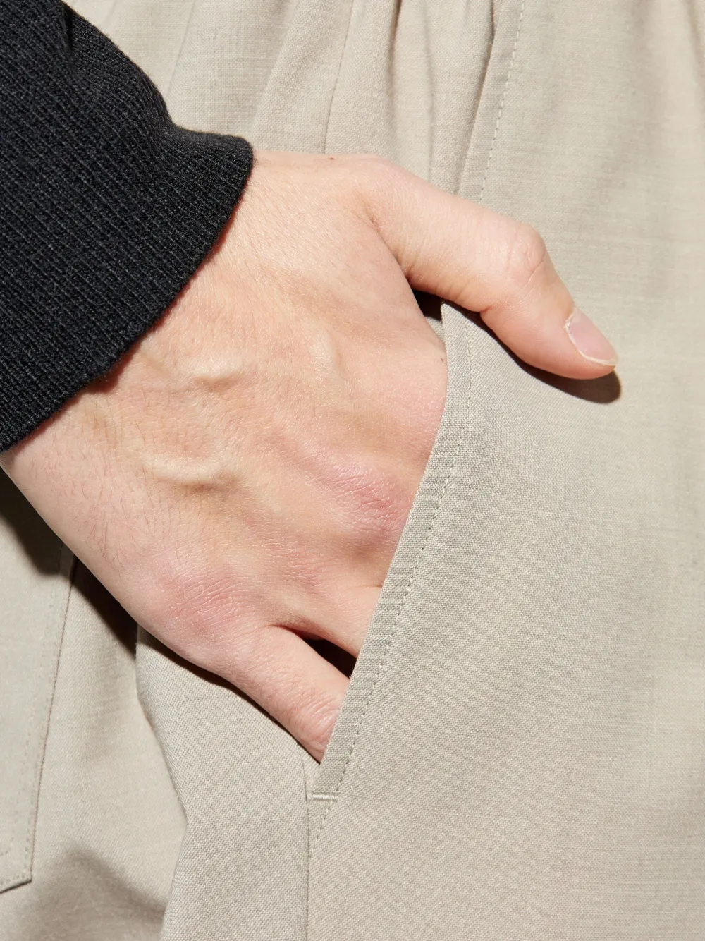 MM6 Maison Margiela Broek met trekkoordtaille Beige