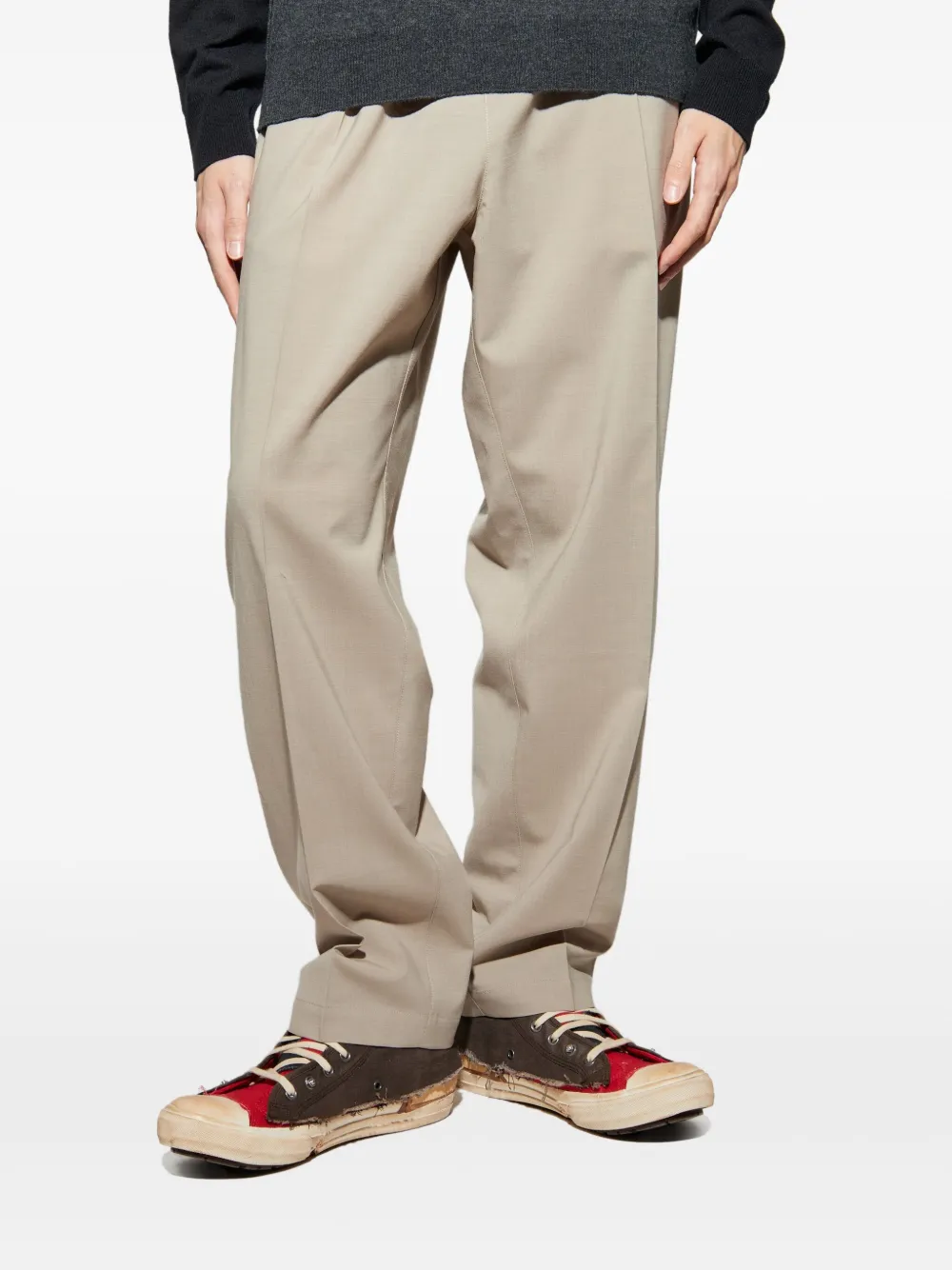 MM6 Maison Margiela Broek met trekkoordtaille Beige