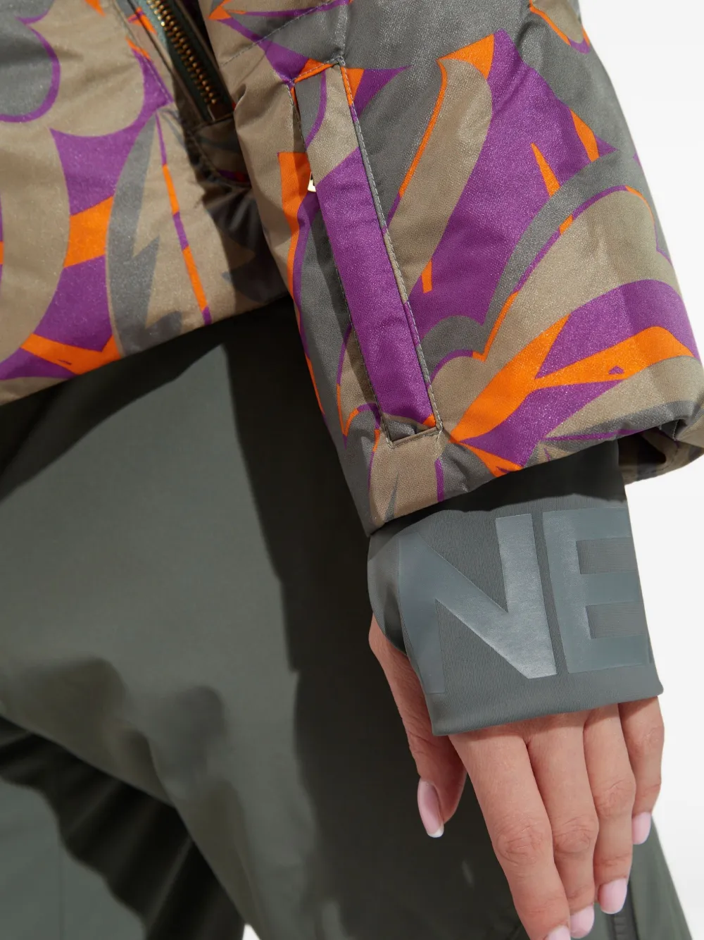 Bogner Maja Leaf-print Ski Jacket In Multi