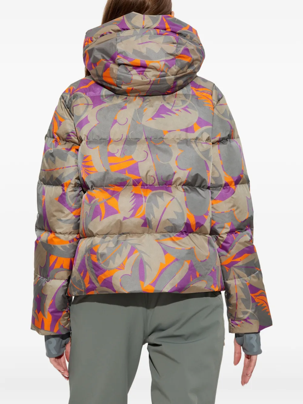 Bogner Maja Leaf-print Ski Jacket In Multi