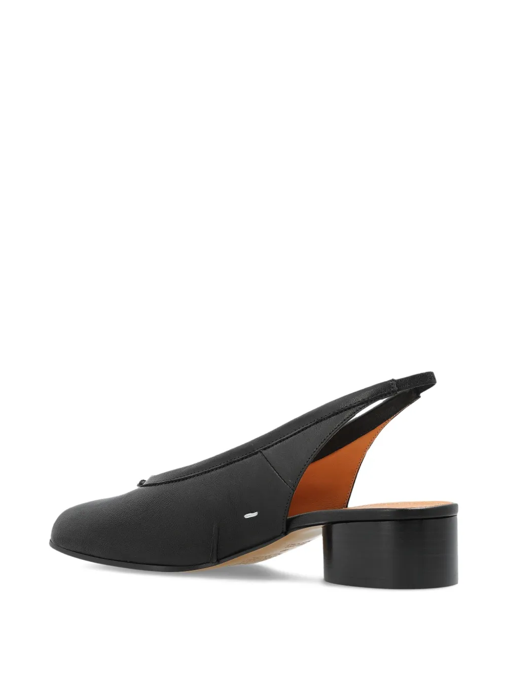 Maison Margiela 30mm Tabi Slingback Heeled Pumps In Black