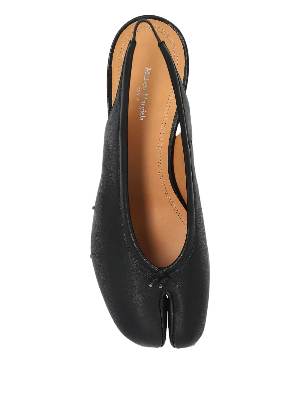 Maison Margiela 30mm Tabi Slingback Heeled Pumps In Black