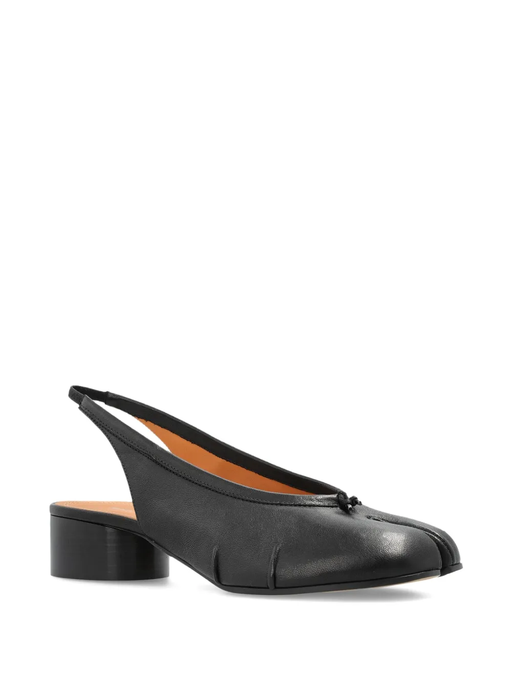 Maison Margiela 30mm Tabi Slingback Heeled Pumps In Black