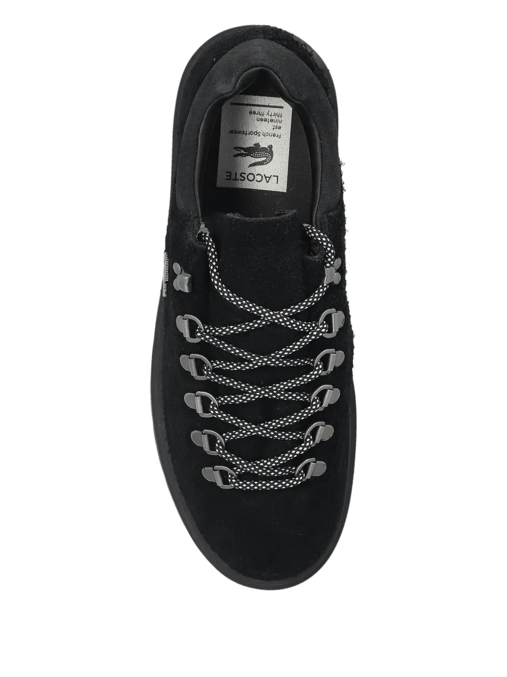 Lacoste Baseshot Logo Lace-up Sneakers In Black