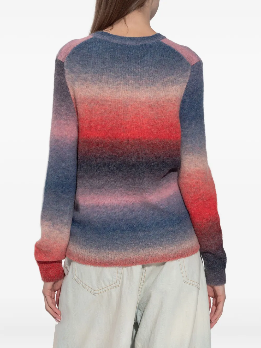 Lacoste Striped Sweater In Blue