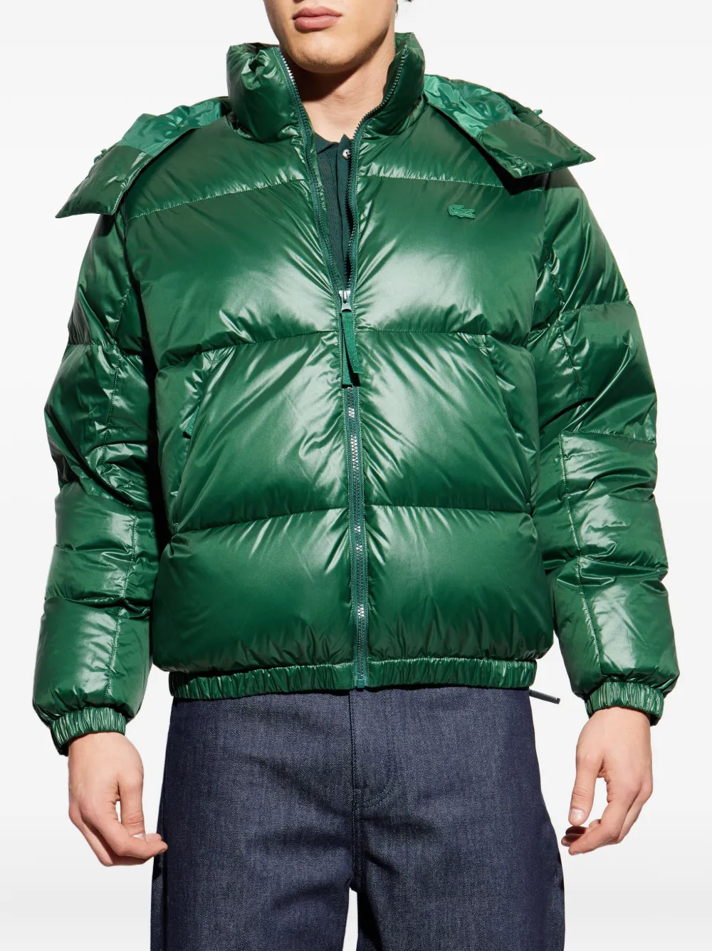 Lacoste Gewatteerd jack met capuchon Groen