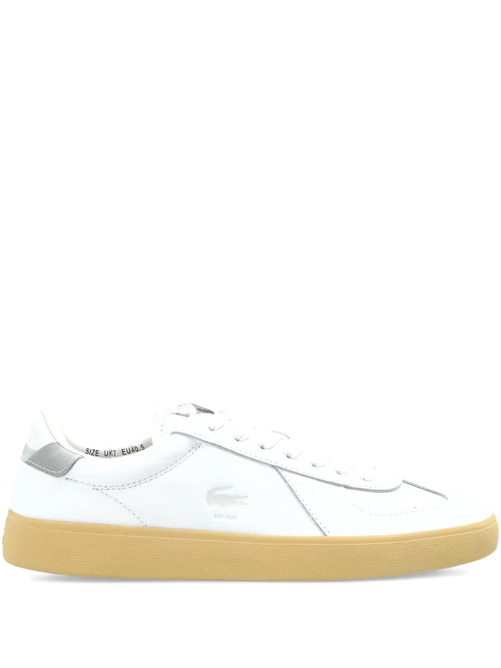 Lacoste Baseshot Pro Leather Sneakers In Animal Print