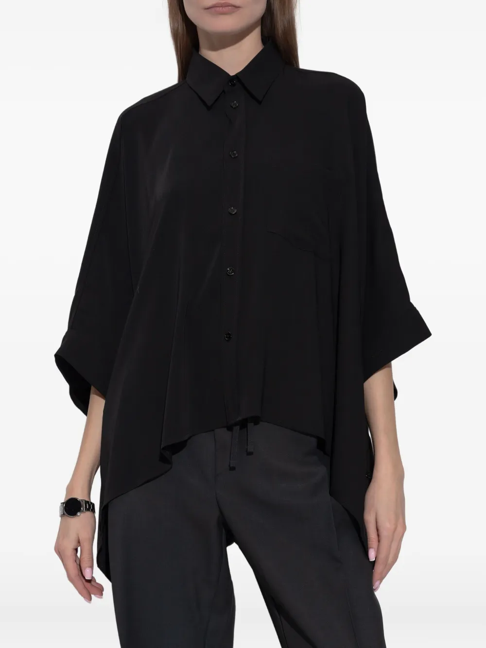 Mm6 Maison Margiela Button-up Shirt In Black