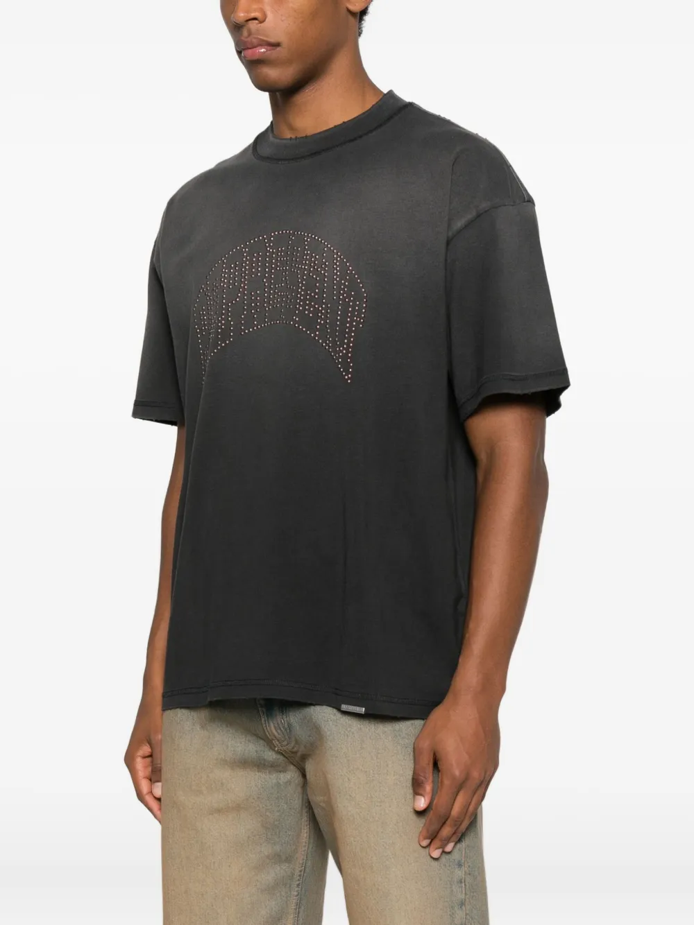 Represent T-shirt met logo van studs Zwart