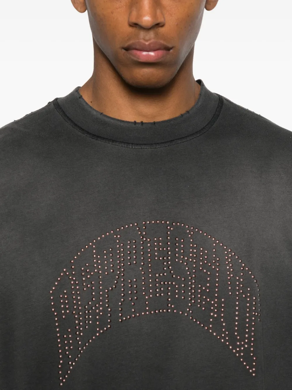 Represent T-shirt met logo van studs Zwart
