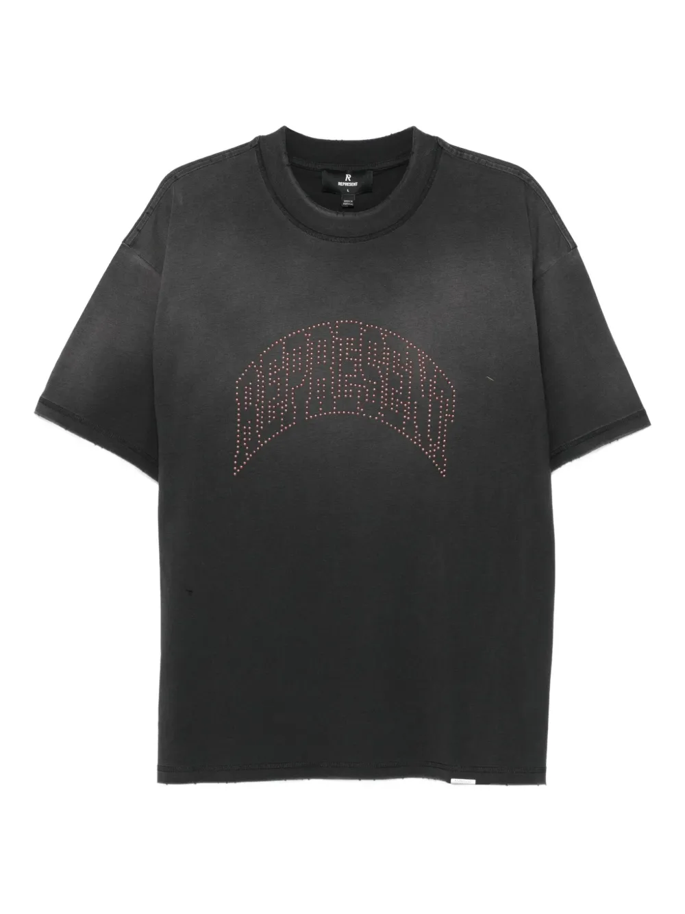 Represent stud-logo T-shirt | Black | Image 1
