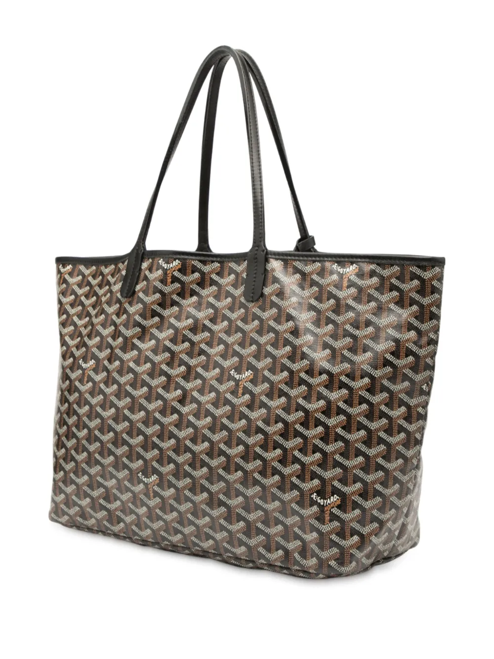 Pre-owned Goyard 2011 Ine Saint Louis Pm Tote Bag In Black