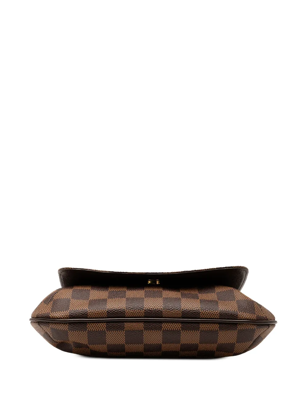 Pre-owned Louis Vuitton 2003 Damier Ebene Musette Salsa Long Strap Crossbody Bag In Brown
