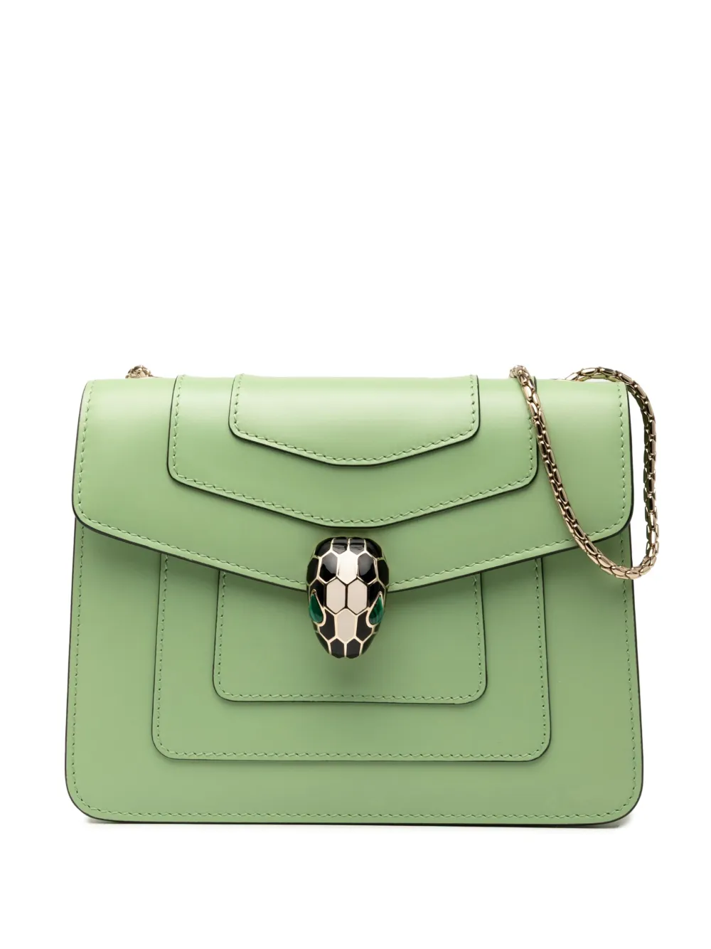 Bvlgari Pre-Owned 2010-2025 Small Leather Square Serpenti Forever Bvlgari Pre-Owned 2010-2025 Small Leather Square Serpenti Forever