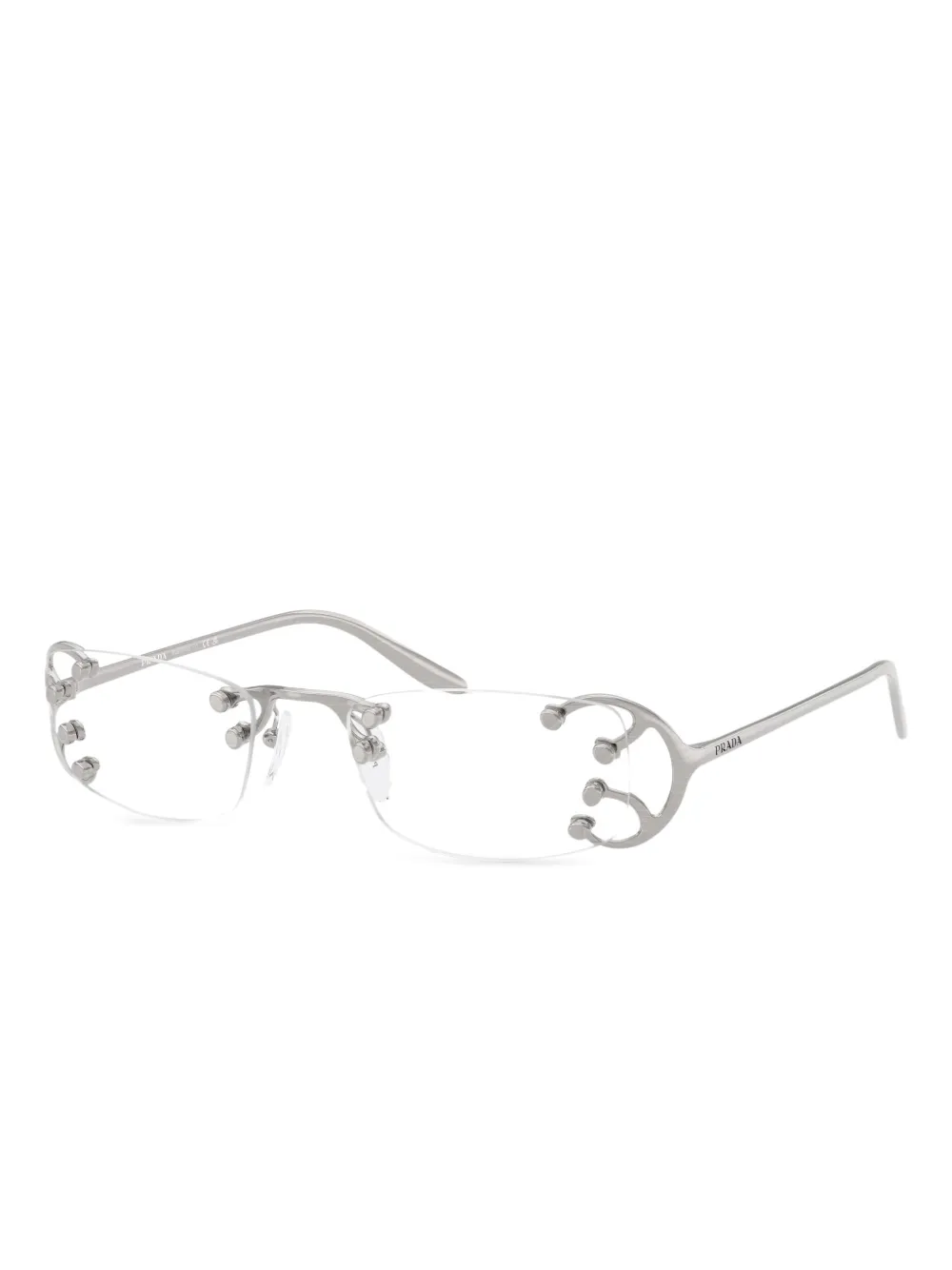 Prada Eyewear lunettes de vue à design sans monture | argent | Image 1