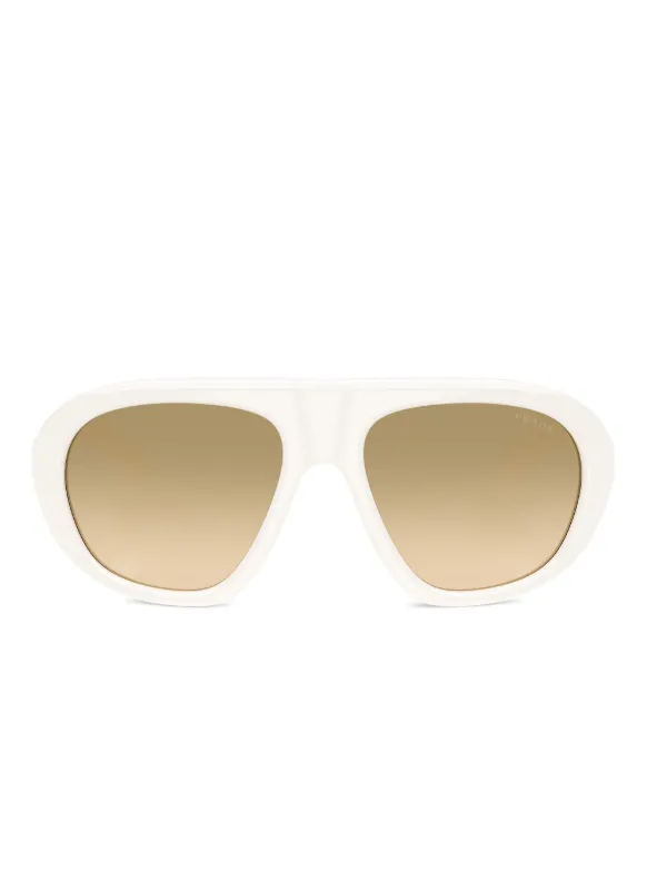 Prada Eyewear パイロット サングラス | ホワイト | FARFETCH JP