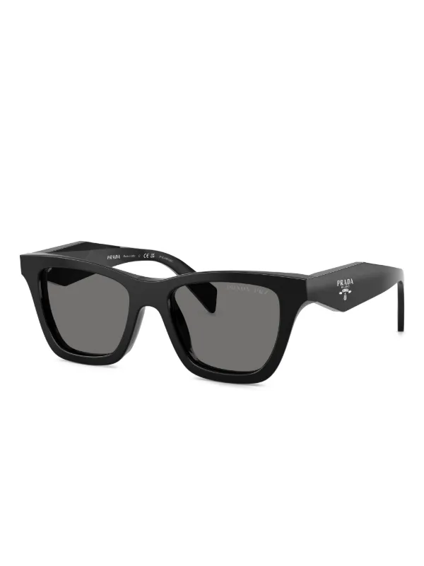 Prada Eyewear Geometric Sunglasses | Black | FARFETCH display picture 3