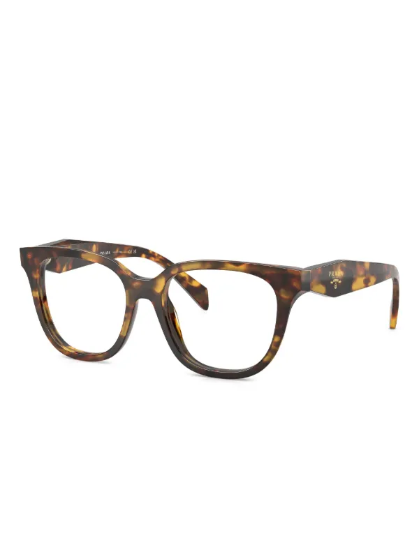 Prada Eyewear Lentes Con Armazón Cuadrada Estilo Carey | Marrón