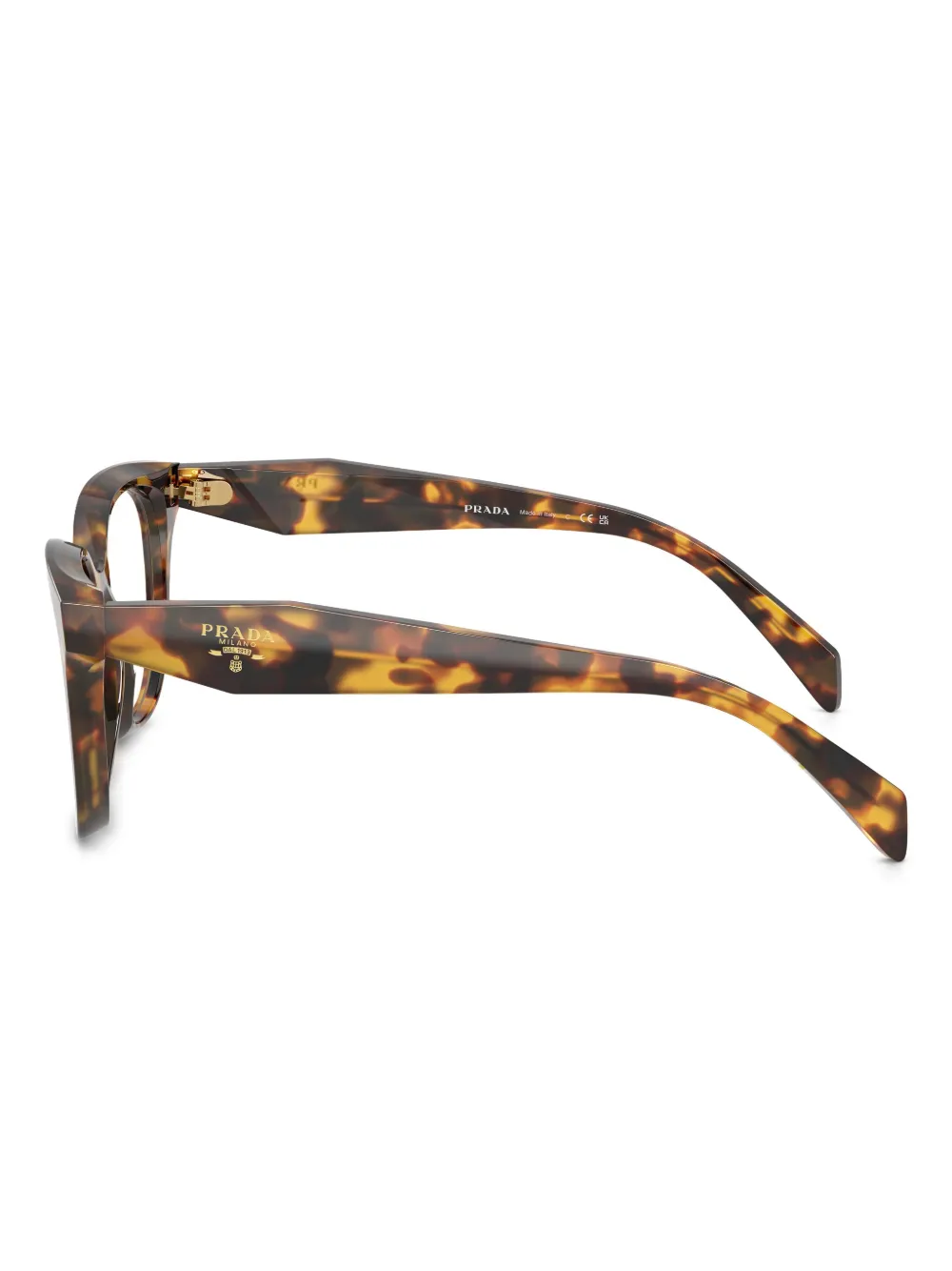 Prada Eyewear Bril met rond montuur Bruin