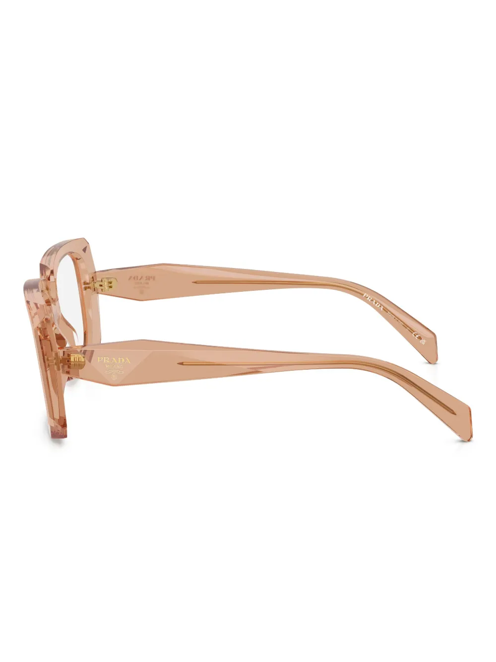 Prada Eyewear Bril met vierkant montuur Beige