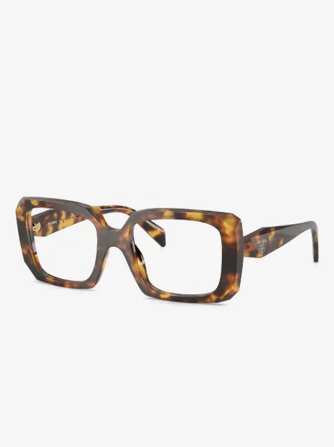 Prada Eyewear tortoiseshell-effect rectangle-frame glasses