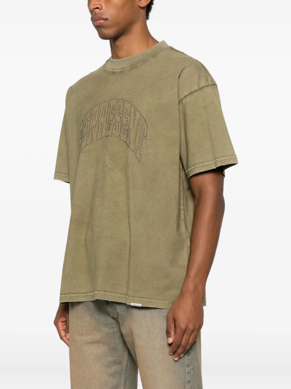 Represent Stud-logo T-shirt In Green