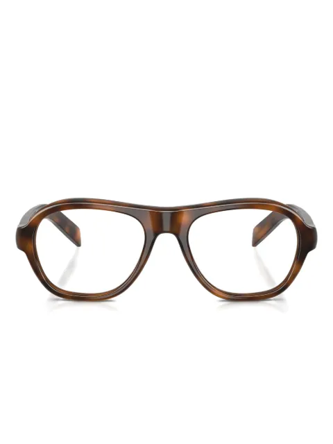 Prada Eyewear round-frame tortoiseshell glasses