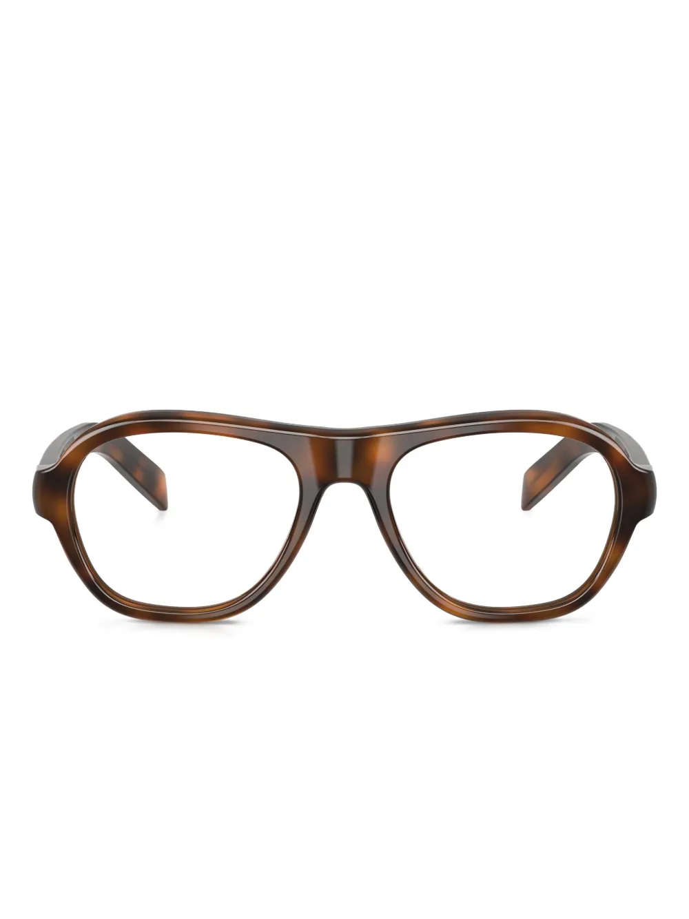 Prada Eyewear round-frame tortoiseshell glasses | Brown | Image 1