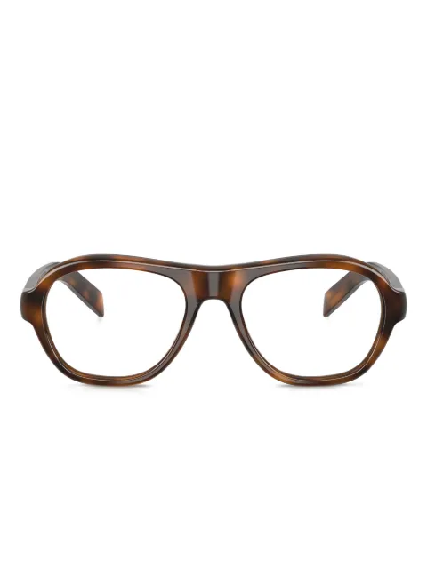 Prada Eyewear round-frame tortoiseshell glasses