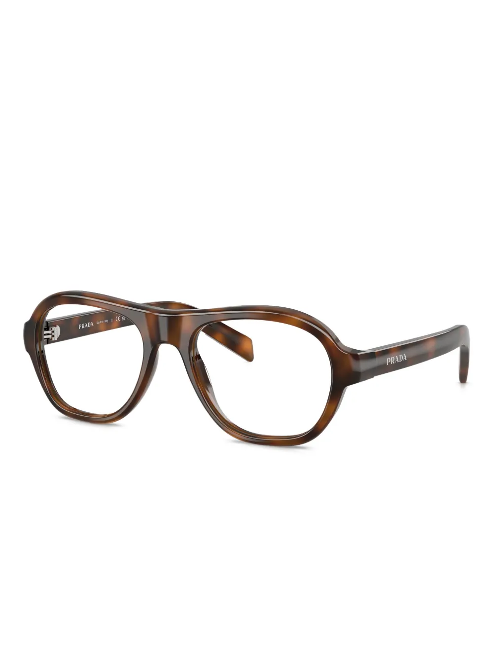 Prada Eyewear round-frame tortoiseshell glasses | Image 2