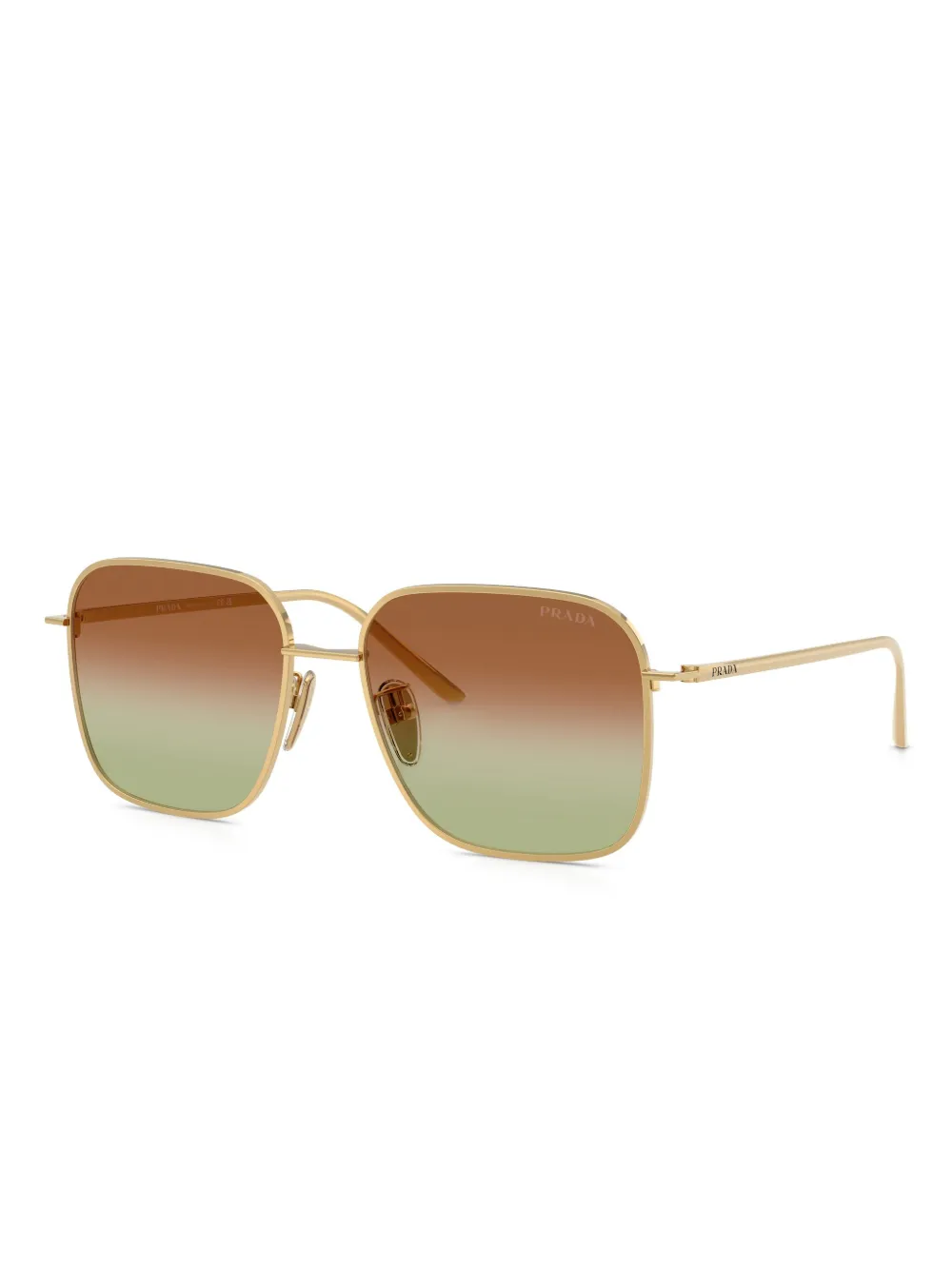 Prada Eyewear Zonnebril met vierkant montuur Goud